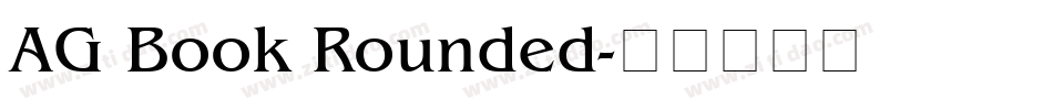 AG Book Rounded字体转换